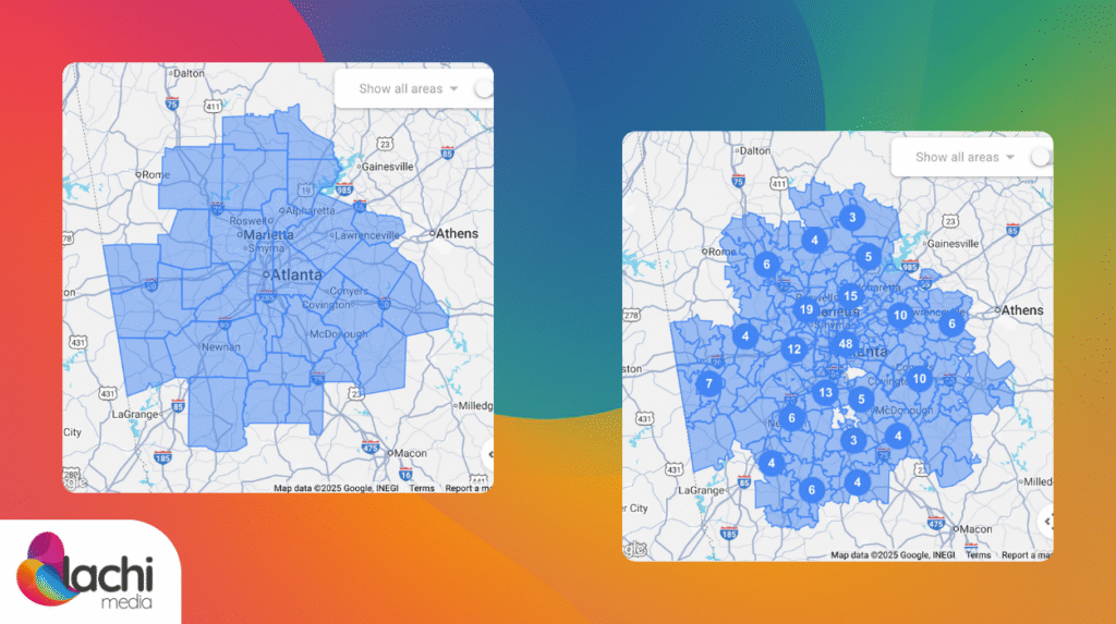 Targeting the Greater Atlanta area Through zip codes and counties on Google Ads